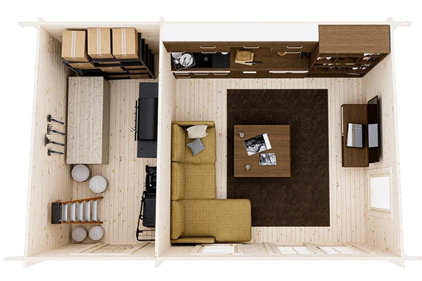 Садовый дом 21 с хозблоком