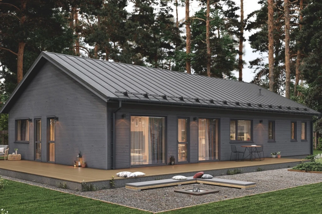Одноэтажный дом Швеция 130