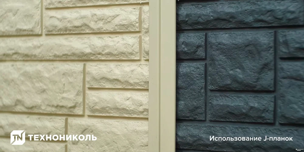 Вертикальное соединение панелей ОПТИМА с использованием j-планок