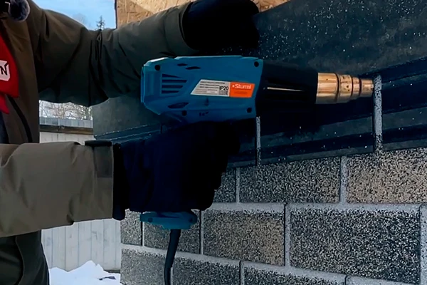 Монтаж фасадной плитки HAUBERK в холодный сезон