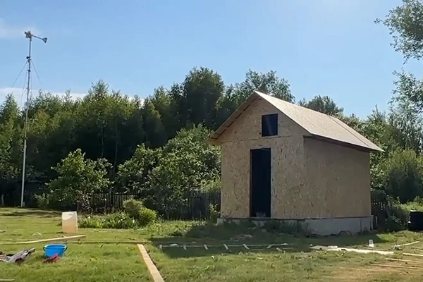 Такую баню можно построить своими руками за две недели