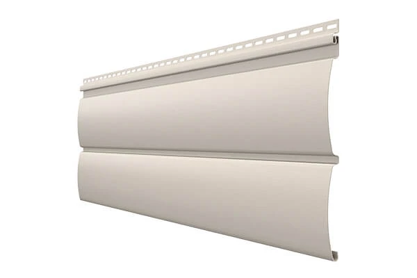 У сайдинга «Блок хаус» выпуклая форма, имитирующая бревенчатую стену и три возможных цвета