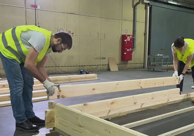 Сборка садового дома 21 кв. м из мини-бруса пошаговая инструкция