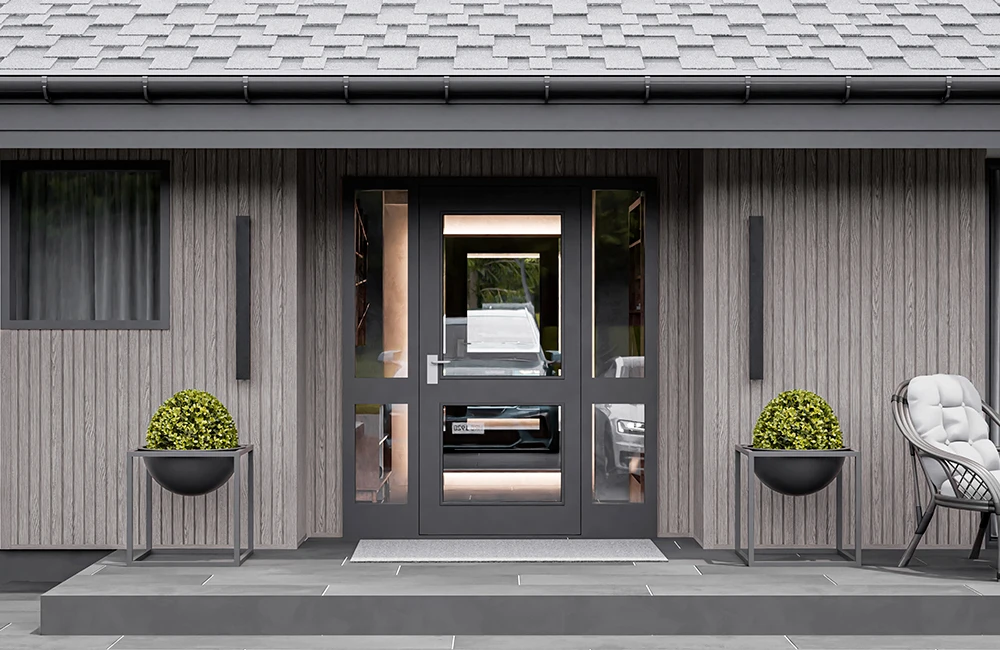 Сайдинг в сочетании со штукатуркой выглядит свежо и необычно