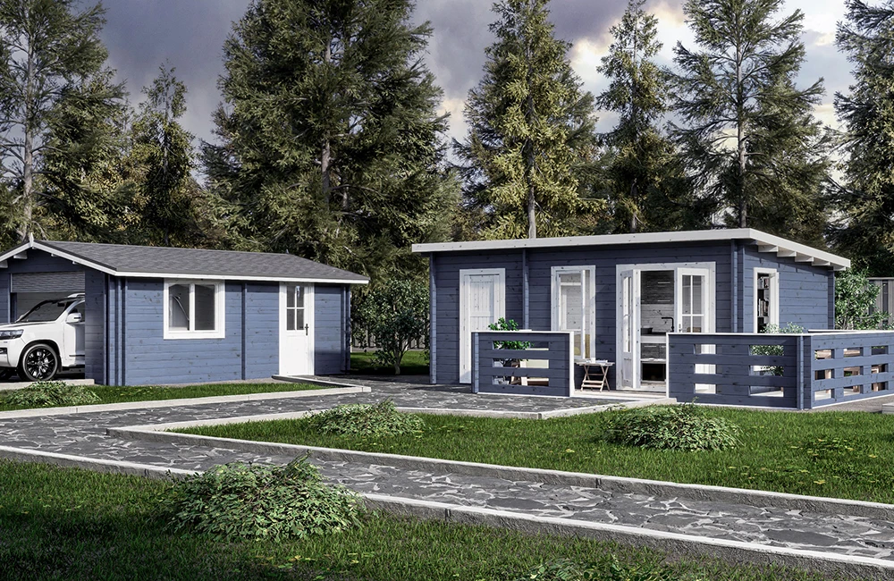 Садовые дома и беседки из мини-бруса