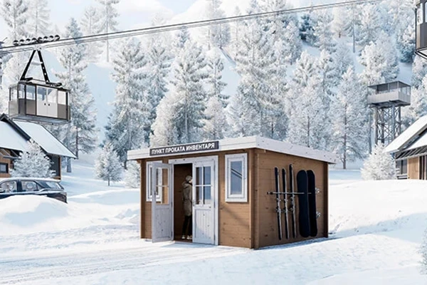 Постройки из мини-бруса, которые можно собрать за два дня