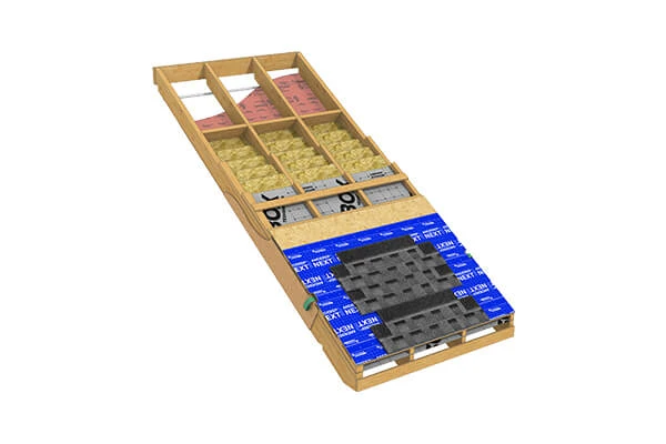 Кровельная панель ЛАЙТ с преднабитой многослойной гибкой черепицей SHINGLAS нарезки «Драконий зуб»