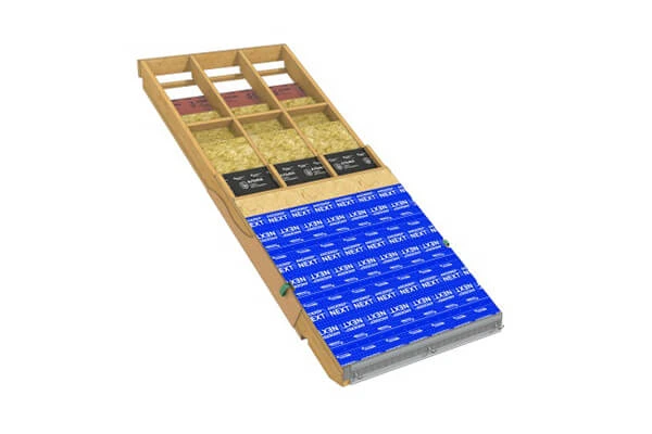 Пирог теплой кровли с покрытием гибкой черепицей изнутри-наружу: пароизоляция, утеплитель, толщиной от 150 до 250 мм, гидроизоляция, контробрешетка для формирования вентиляционного зазора, обрешетка, сплошной настил из ОСП3, подкровельный ковер.