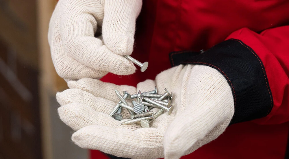 Ершеные оцинкованные гвозди с широкой шляпкой