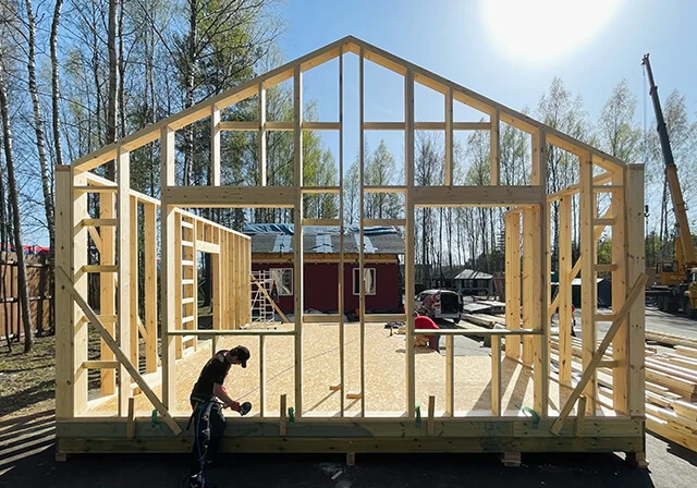 Тестовая сборка домокомплекта СМАРТ 60 на площадке в Нижегородской области