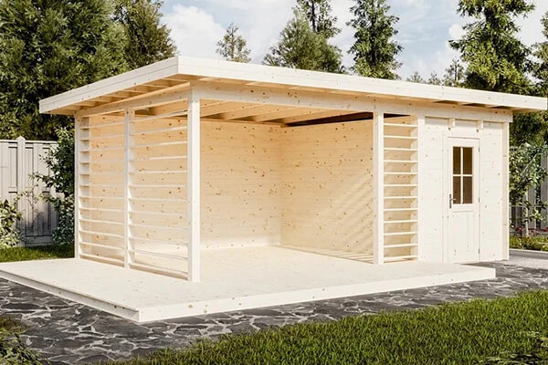 Просторная беседка с хозблоком