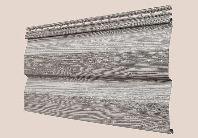 Варианты фасада для дома из винилового сайдинга с фактурой под брашированное дерево и гладкий брус