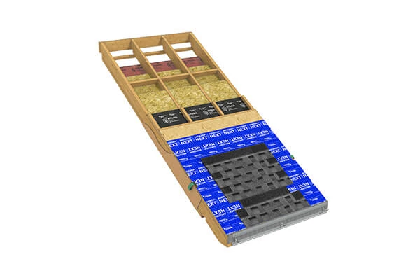 Кровельная панель ОПТИМА с преднабитой многослойной гибкой черепицей SHINGLAS нарезки «Драконий зуб»