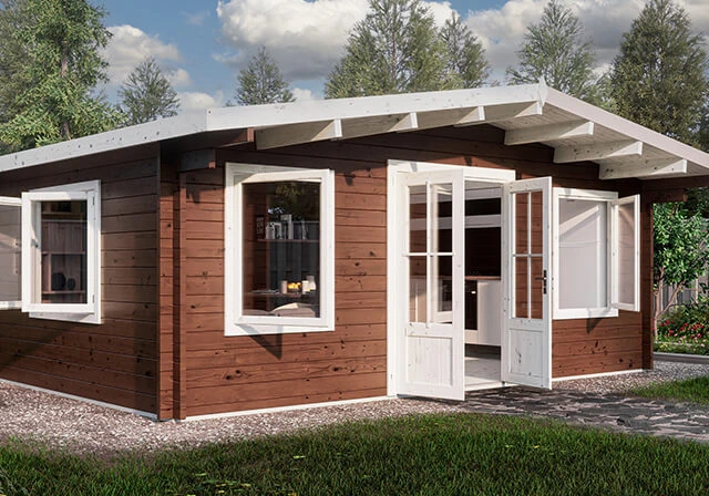 Как собрать садовый дом из мини-бруса