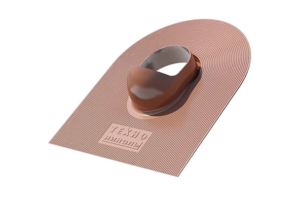 Берем два изолированных выхода ТУРБО D 125/160. Они уже укомплектованы декоративными колпаками в цвет кровли — отдельно докупать ничего не нужно.