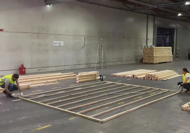 Сборка садового дома 21 кв. м из мини-бруса пошаговая инструкция