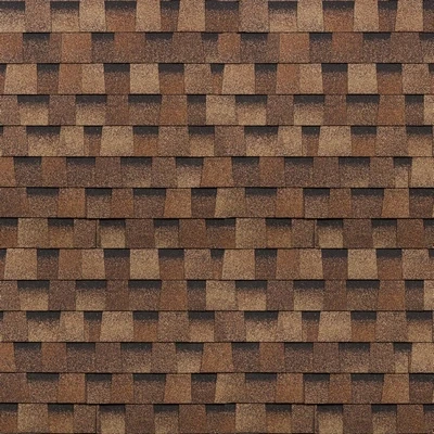 Гибкая черепица коллекции «Кантри» с нарезкой «Драконий зуб» смотрится живописно и благородно