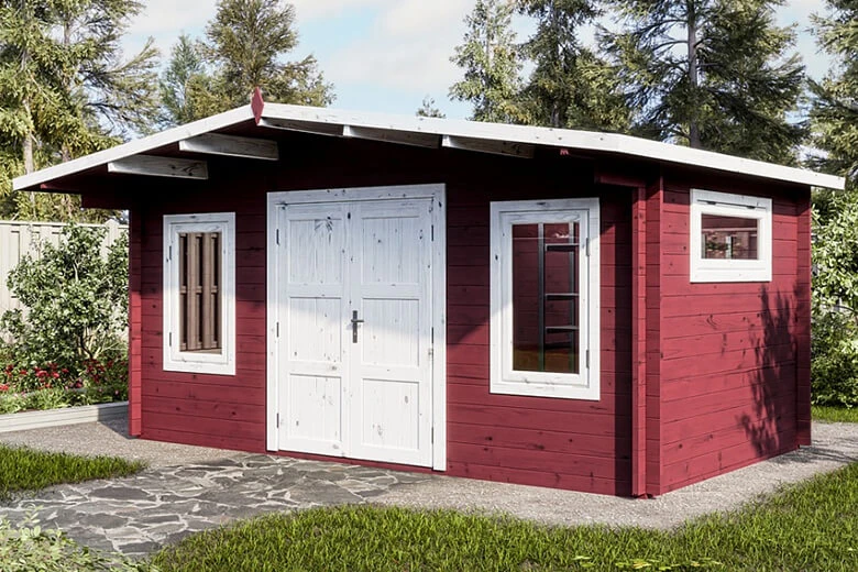 Хозблок 13 с двускатной крышей