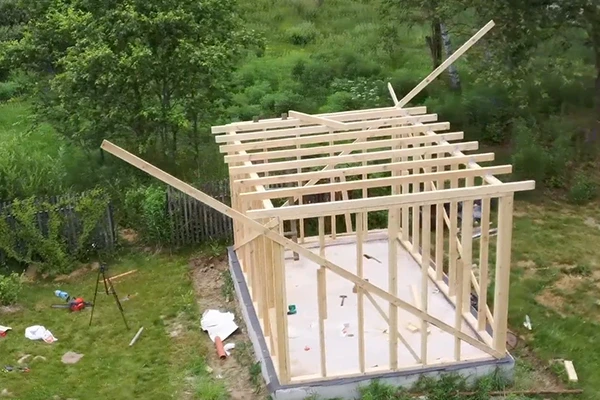 Такую баню можно построить своими руками за две недели