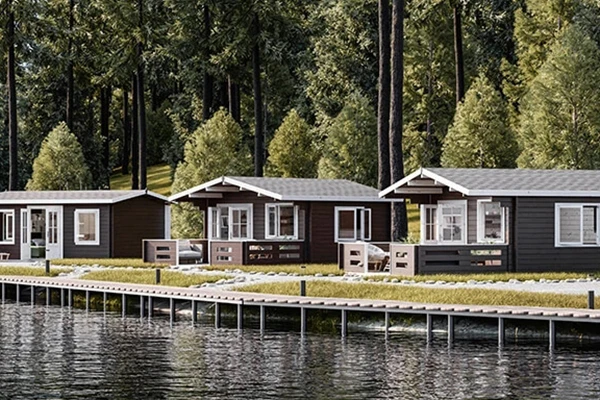 Постройки из мини-бруса, которые можно собрать за два дня