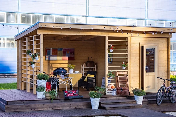 Постройки из мини-бруса, которые можно собрать за два дня