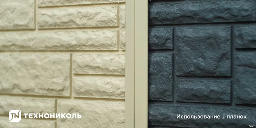 Вертикальное соединение панелей ОПТИМА с использованием j-планок