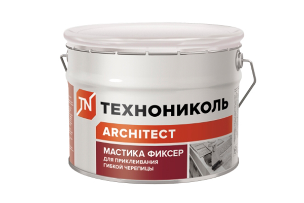 Расходники для монтажа: кровельные гвозди (9 кг) и битумная мастика (4 ведра по 3,6 л). Этого достаточно для крыши 100 кв. м с учетом запаса.