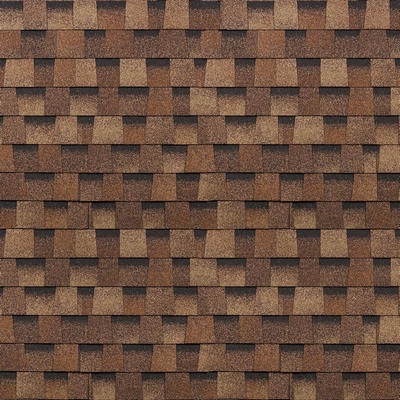 Гибкая черепица коллекции «Кантри» с нарезкой «Драконий зуб» смотрится живописно и благородно